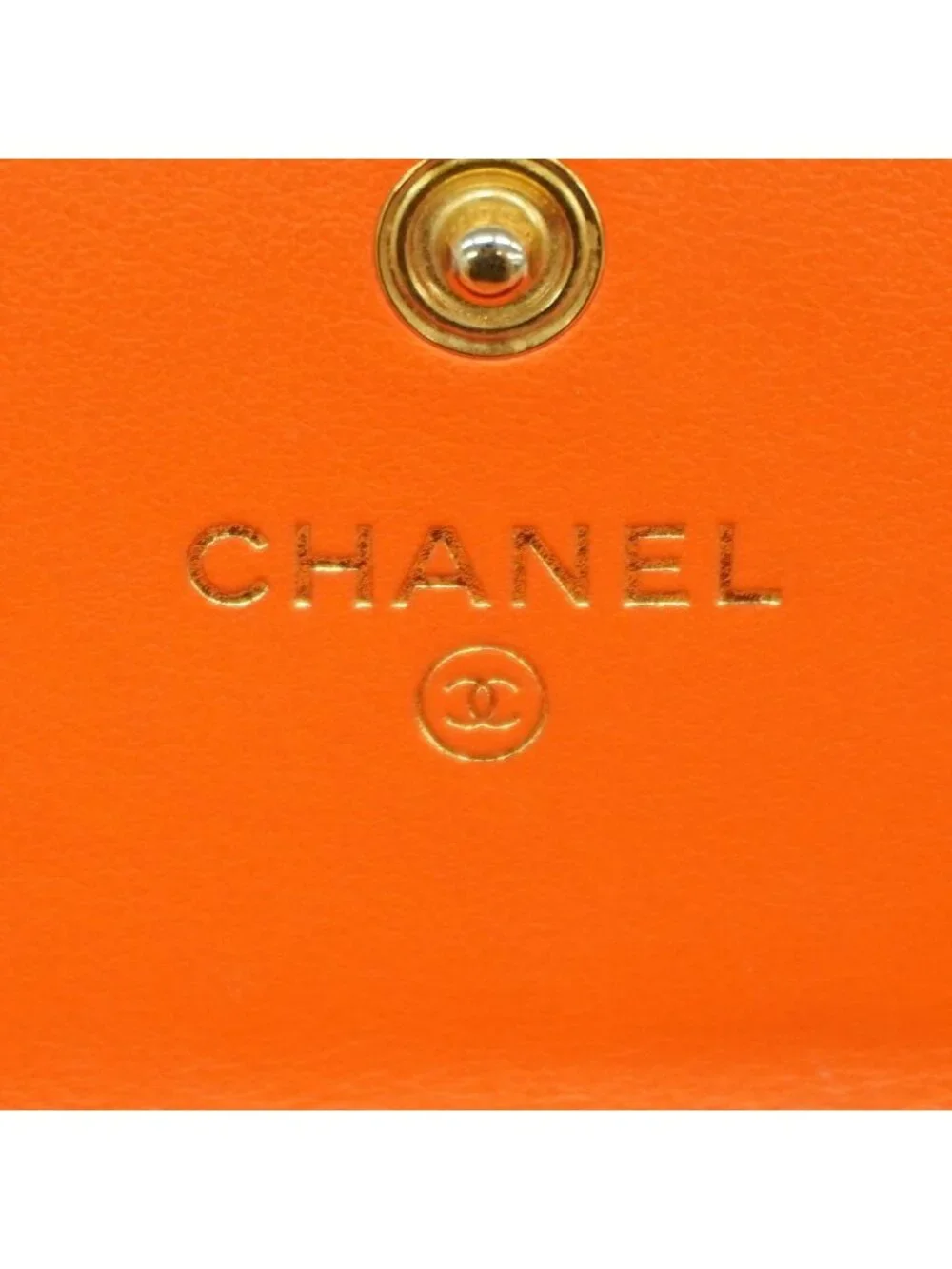 Chanel Wallet Chanel 19 Lambskin Orange Gold
